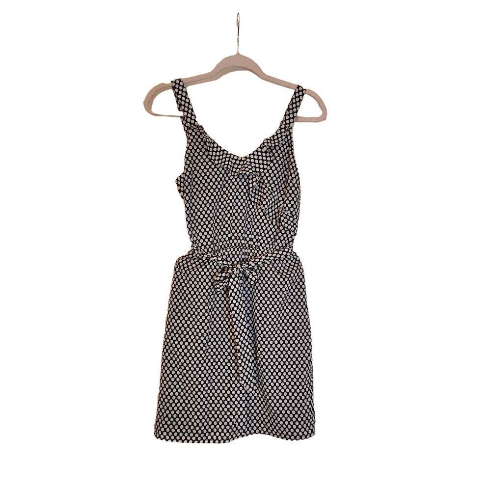 White House Black Market ruffle polka dot dress size xxs